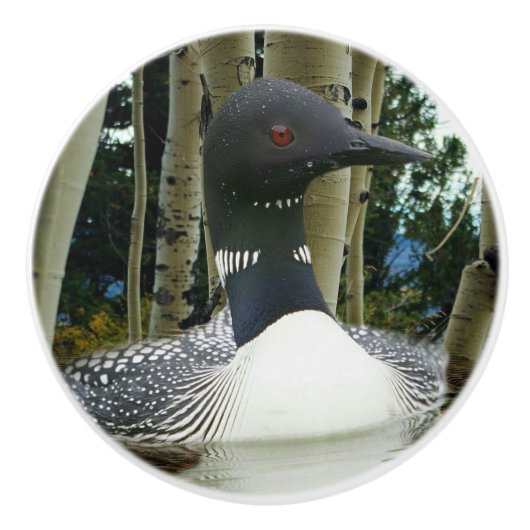 Loon Wilderness Keramische Knop (Voorkant)
