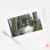 Loon Wilderness Rechthoekige Sticker (Envelop)