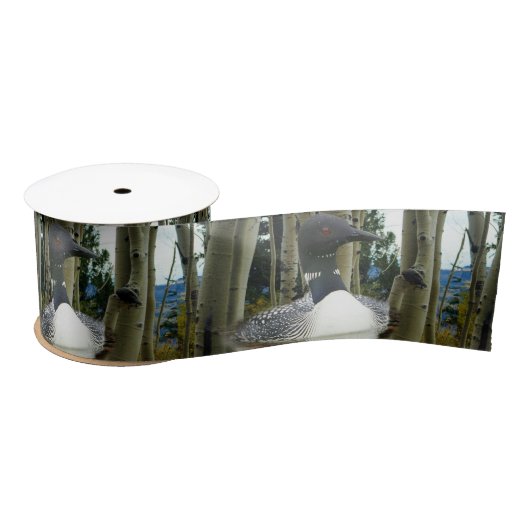 Loon Wilderness Satijnen Lint (Spoel)
