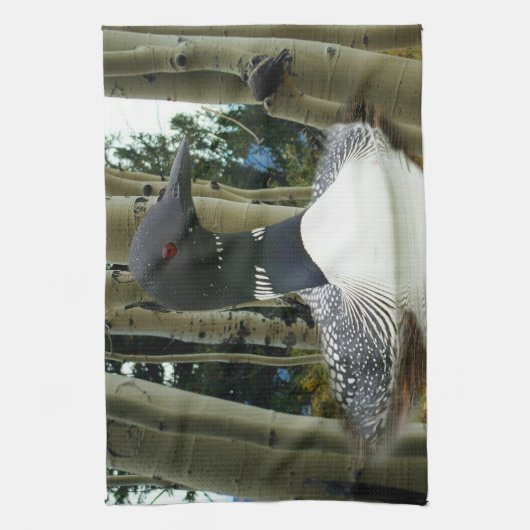 Loon Wilderness Theedoek (Verticaal)
