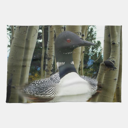 Loon Wildernis Theedoek (Horizontaal)