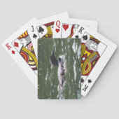 Loon With Babies 2 Pokerkaarten (Achterkant)