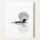 Loon zwemt in de maanlicht dagelijkse planner (Achterkant)