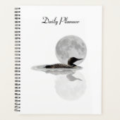 Loon zwemt in de maanlicht dagelijkse planner (Voorkant)