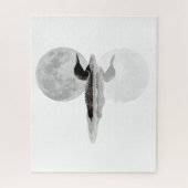 Loon zwemt in de moonlight puzzel legpuzzel (Verticaal)