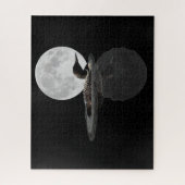 Loon zwemt in de moonlight puzzel legpuzzel (Verticaal)
