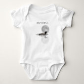 Loon zwemt in het maanlicht Baby Onsie Bodysuit (Voorkant)