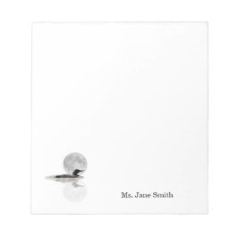 Loon zwemt in het maanlicht Notitieblok