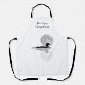 Loon zwemt in het maanlicht Schort (Voorkant)