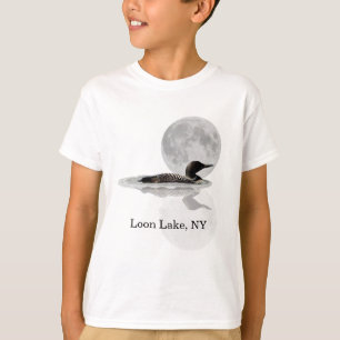 Loon zwemt in Moonlight Boy Child's T-shirt