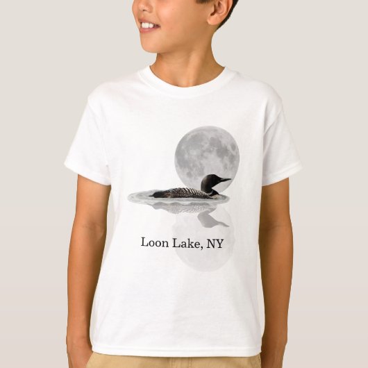Loon zwemt in Moonlight Boy Child's T-shirt (Voorkant)