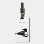 Loon-zwemvogels Art Thunder_Cove Bagagelabel (Voorkant verticaal)