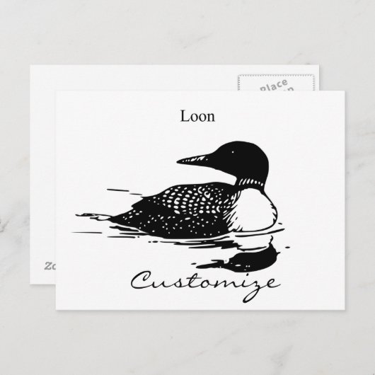 Loon-zwemvogels Art Thunder_Cove Briefkaart (Voorkant / Achterkant)