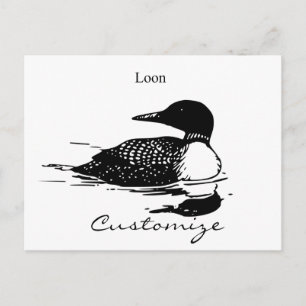 Loon-zwemvogels Art Thunder_Cove Briefkaart