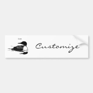 Loon-zwemvogels Art Thunder_Cove Bumpersticker