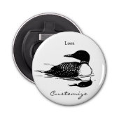 Loon-zwemvogels Art Thunder_Cove Button Flesopener (Voorkant)