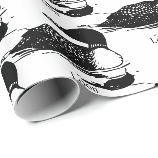 Loon-zwemvogels Art Thunder_Cove Cadeaupapier (Rol Hoek)