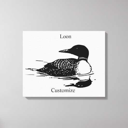 Loon-zwemvogels Art Thunder_Cove Canvas Afdruk (Voorkant)