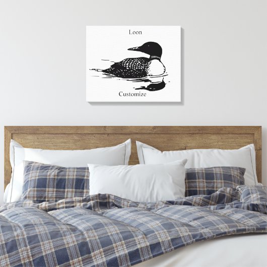Loon-zwemvogels Art Thunder_Cove Canvas Afdruk (Insitu (Slaapkamer))