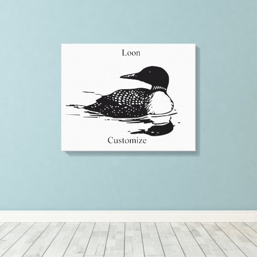 Loon-zwemvogels Art Thunder_Cove Canvas Afdruk (Insitu (Houten vloer))