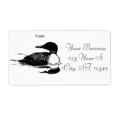 Loon-zwemvogels Art Thunder_Cove Etiket (Voorkant)