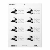 Loon-zwemvogels Art Thunder_Cove Etiket (Full Sheet)