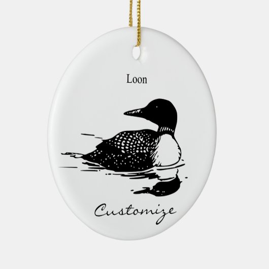Loon-zwemvogels Art Thunder_Cove Keramisch Ornament (Rechts)