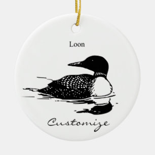 Loon-zwemvogels Art Thunder_Cove Keramisch Ornament