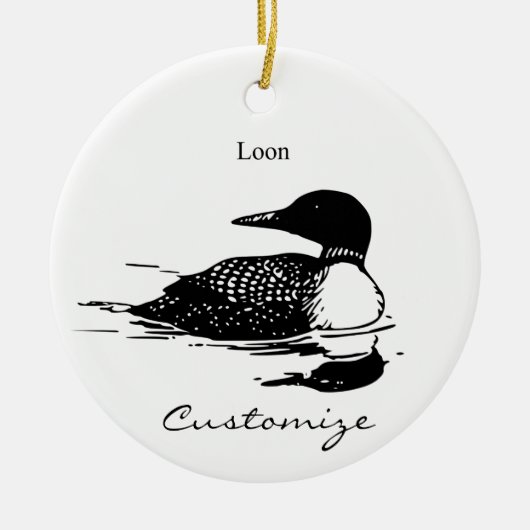Loon-zwemvogels Art Thunder_Cove Keramisch Ornament (Voorkant)