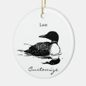 Loon-zwemvogels Art Thunder_Cove Keramisch Ornament (Links)