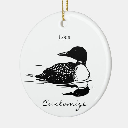 Loon-zwemvogels Art Thunder_Cove Keramisch Ornament (Links)
