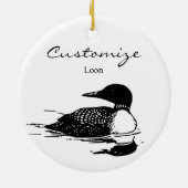 Loon-zwemvogels Art Thunder_Cove Keramisch Ornament (Achterkant)