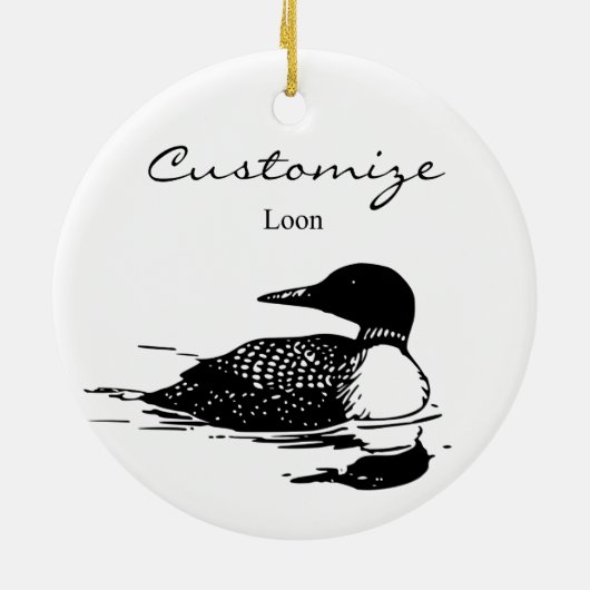 Loon-zwemvogels Art Thunder_Cove Keramisch Ornament (Achterkant)