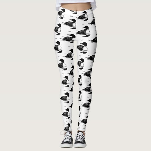 Loon-zwemvogels Art Thunder_Cove Leggings (Voorkant)