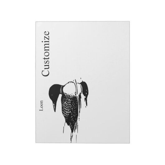 Loon-zwemvogels Art Thunder_Cove Notitieblok (Linkerzijde)