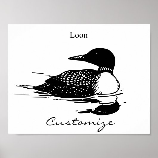 Loon-zwemvogels Art Thunder_Cove Poster (Voorkant)