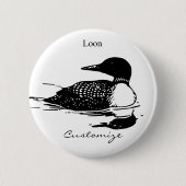 Loon-zwemvogels Art Thunder_Cove Ronde Button 5,7 Cm (Voorkant)