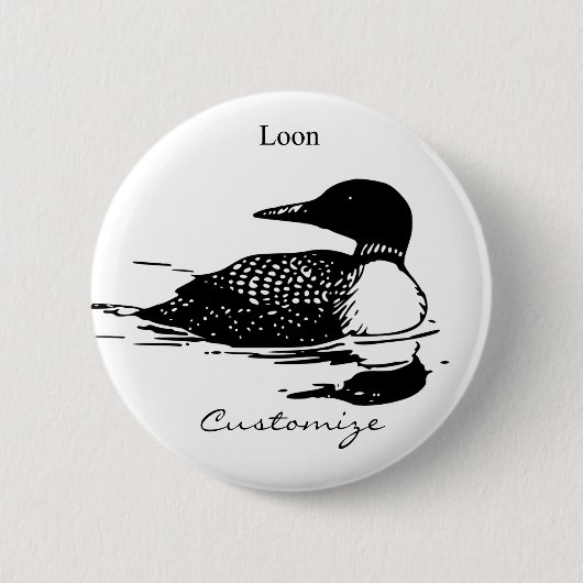 Loon-zwemvogels Art Thunder_Cove Ronde Button 5,7 Cm (Voorkant)