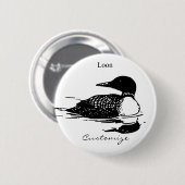 Loon-zwemvogels Art Thunder_Cove Ronde Button 5,7 Cm (Voorkant /achterkant)