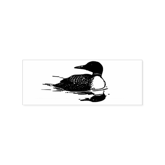 Loon-zwemvogels Art Thunder_Cove Rubberstempel (Afrduk)