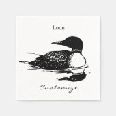 Loon-zwemvogels Art Thunder_Cove Servet (Voorkant)