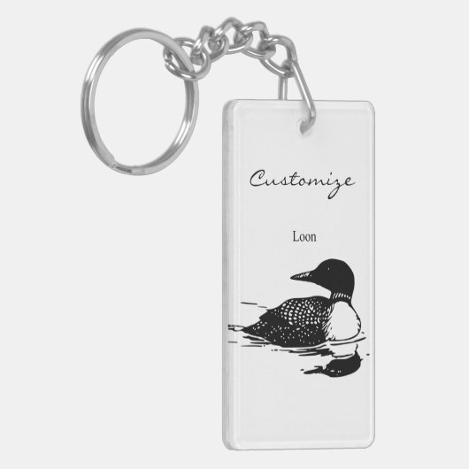 Loon-zwemvogels Art Thunder_Cove Sleutelhanger (Voorkant Links)