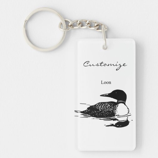 Loon-zwemvogels Art Thunder_Cove Sleutelhanger (Voorkant)