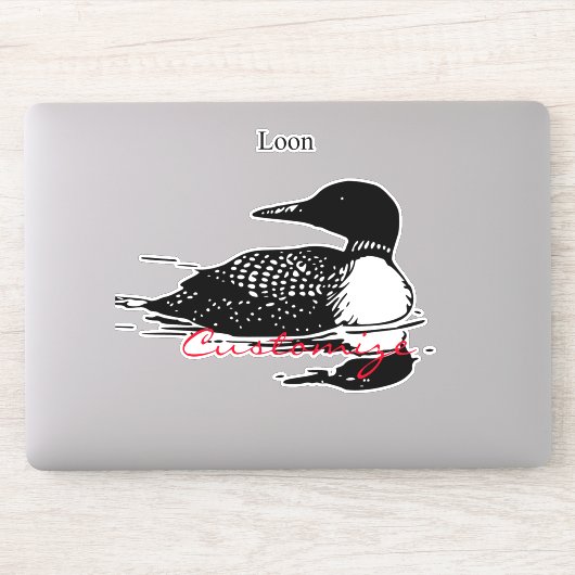 Loon-zwemvogels Art Thunder_Cove Sticker (Computer)