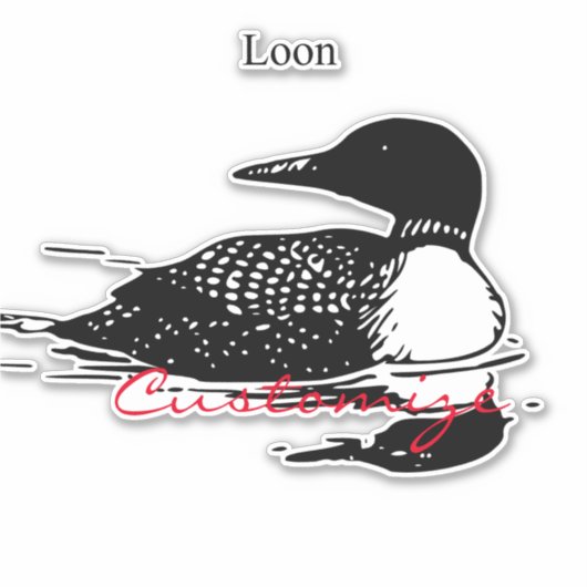 Loon-zwemvogels Art Thunder_Cove Sticker (Voorkant)