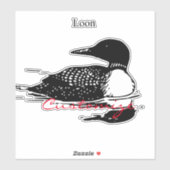 Loon-zwemvogels Art Thunder_Cove Sticker (Vel)