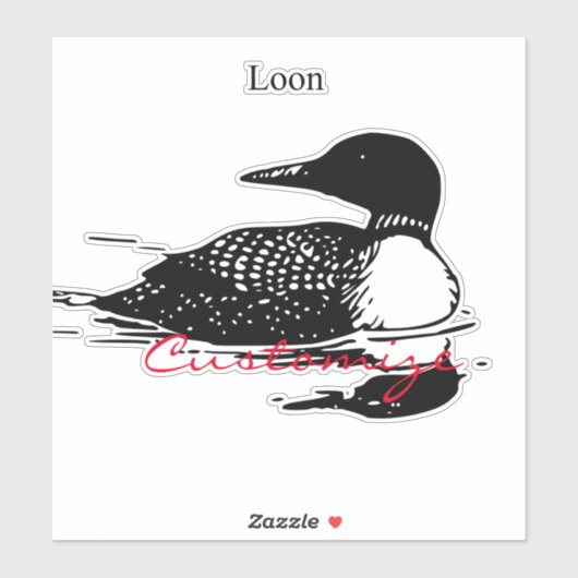 Loon-zwemvogels Art Thunder_Cove Sticker (Vel)