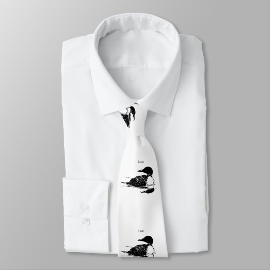 Loon-zwemvogels Art Thunder_Cove Stropdas (Gebonden)