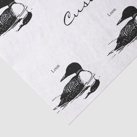 Loon-zwemvogels Art Thunder_Cove Tissuepapier (Detail)