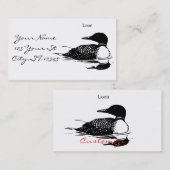 Loon-zwemvogels Art Thunder_Cove Visitekaartje (Voorkant / Achterkant)